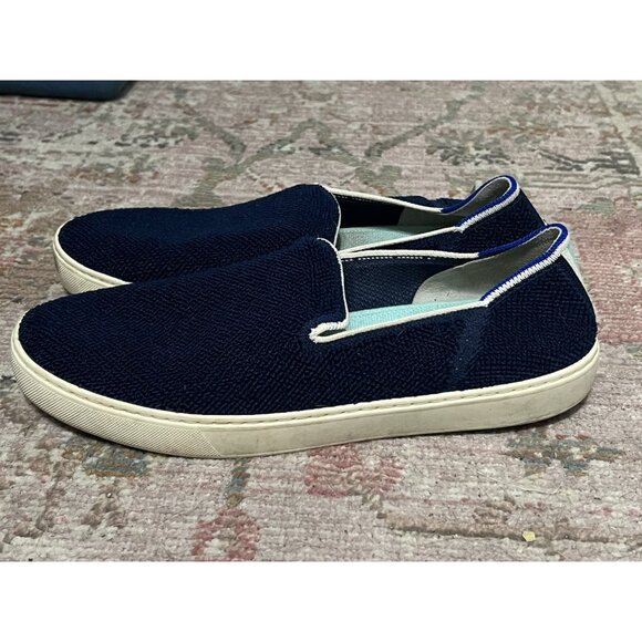 Rothy's The Slip On Terry Sapphire Fabric Low Top Lifestyle Sneakers Women’s 12 - Picture 1 of 11